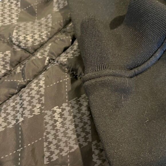 Avirex Men's Puffer Coat- Argyle torso with layered look sleeves/ Hood Black 4XL - Picture 12 of 15